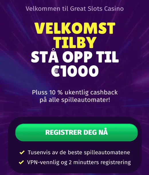 GreatSlots Casino registrering